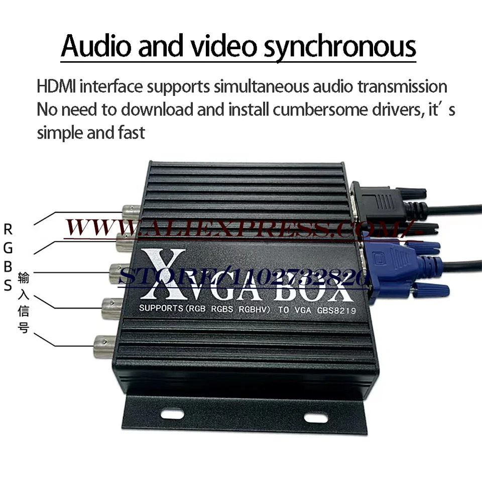 GBS-8219 산업비디오 컨버터 XVGA BOX RGBVGA RGBSVGA 포장 GBS8219 신