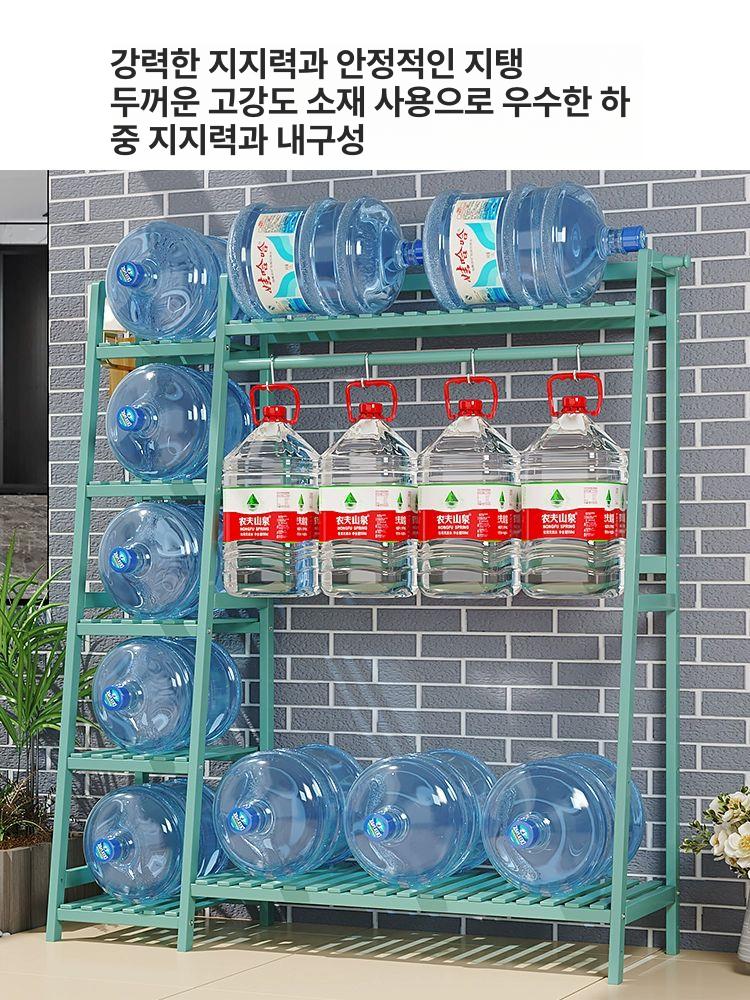 빈티지 원목선반 진열대 정리 발코니수납선반 베란다 벽걸이 식물 다층 발코니선반 - 상세 이미지 5