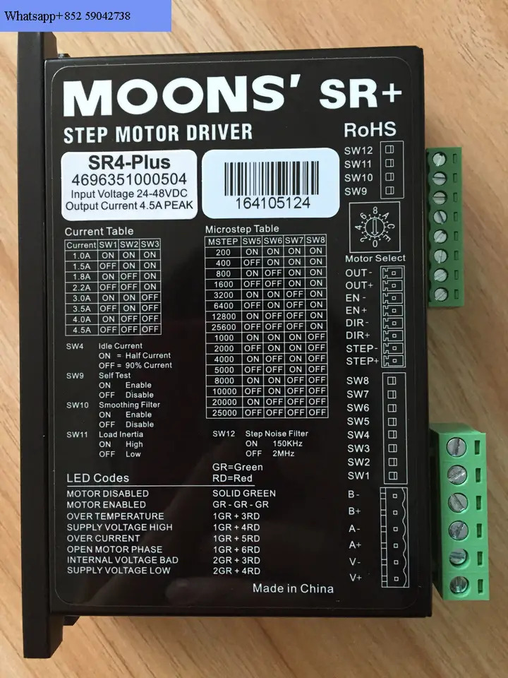 MOONS 드라이브 SR4-Plus.SR4 같은 MOONS57 스테핑 모터