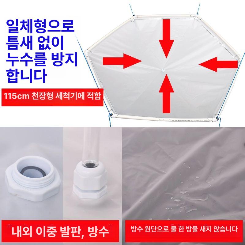 에어컨 실외기 방수 지퍼 덮개 비닐 투명 물막이 보호 방수천 벽걸이용 - 상세 이미지 2