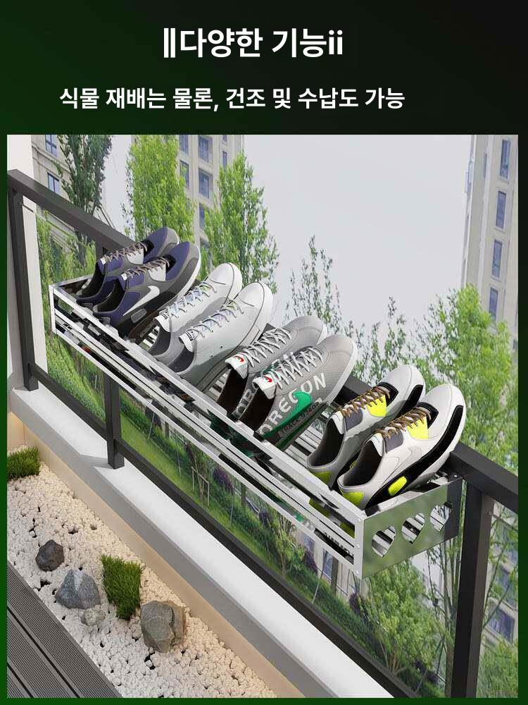 야외 진열대 철제 식물 베란다 정리대 꽃꽂이 테라스 화분걸이 다육이 정원 - 상세 이미지 3
