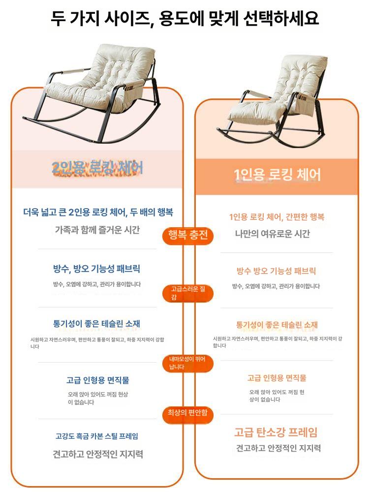 안락 수유의자 소파 스웽체어 라운지 독서 무중력의자 편안한 휴식의자 - 상세 이미지 3
