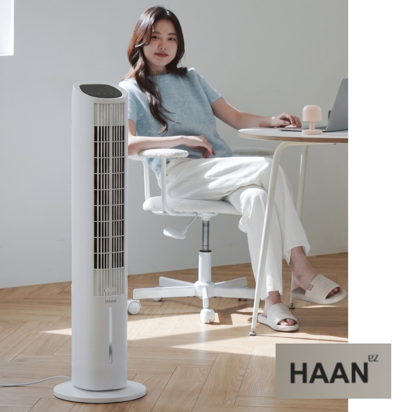 AI 타워형 냉풍기 가정용 에어쿨러 얼음선풍기 거실 냉풍기 - 상품 이미지