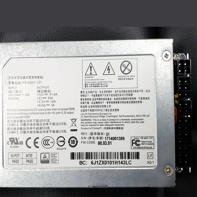 Liteon ITX FLEXPSU 소형 1U K39 500W 전원공급장치 PS-4501-1ZT 신