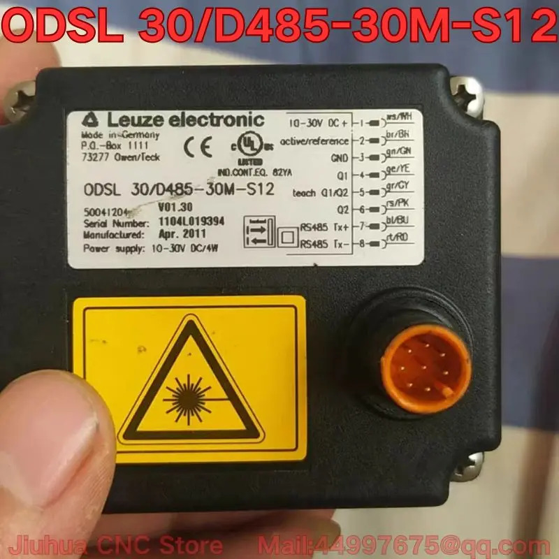 리퍼 ODSL 30/D485-30M-S12 레이저 거리 측정 센서 기능 리퍼는 정상