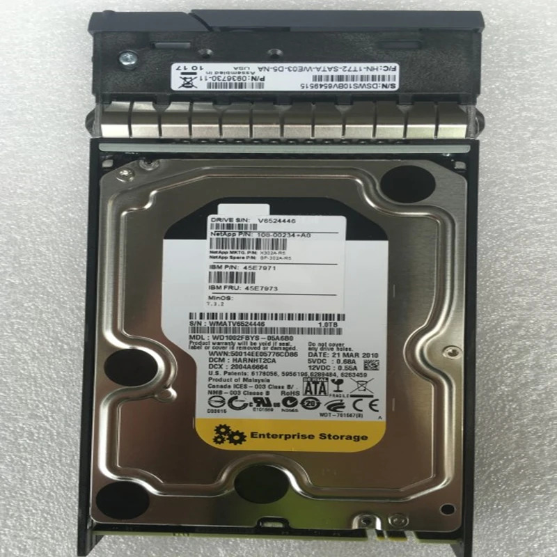 NetApp 1TB 3.5 SATA 64MB 7200RPM 엔터프라이즈 HDD X302A-R5 SP-X302A-R5거새 원본