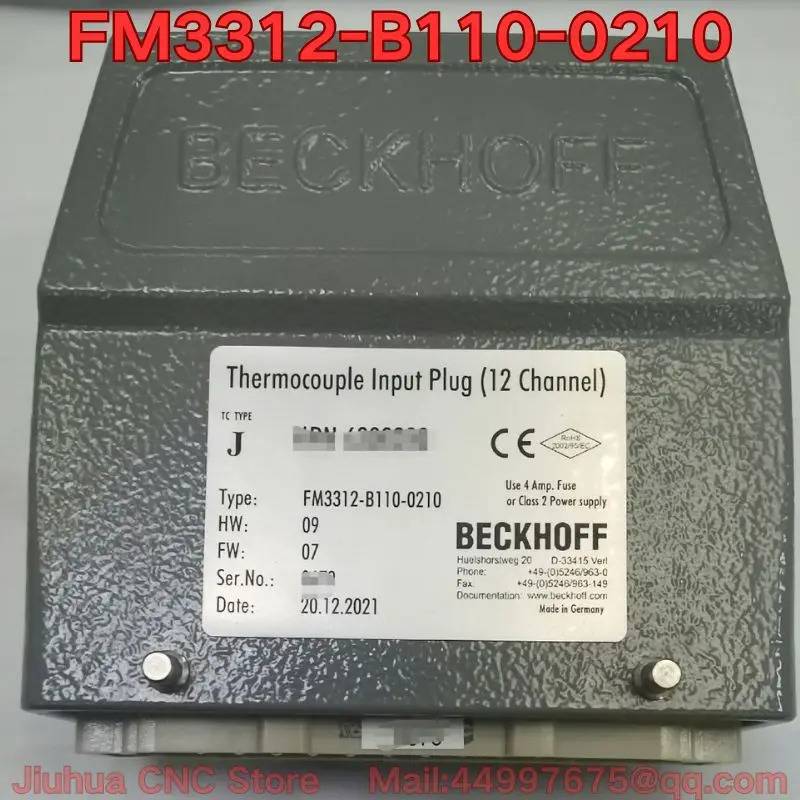 FM3312-B110-0210 EtherCAT 12채널 J형 열전대 슬레이브 모듈 가능