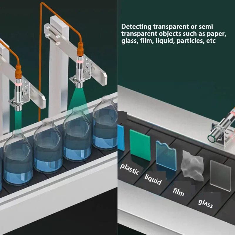 아날로그 방수 초음파 거리 센서 스위치 500mm 감지 4-20mA 0-10V NPN PNP