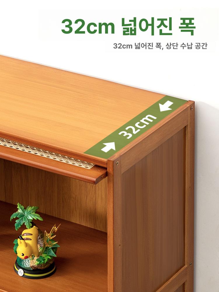 폭좁은 주방 수납장 슬라이딩 틈새 캐비닛 냉장고 선반 2단 60cm - 상세 이미지 4