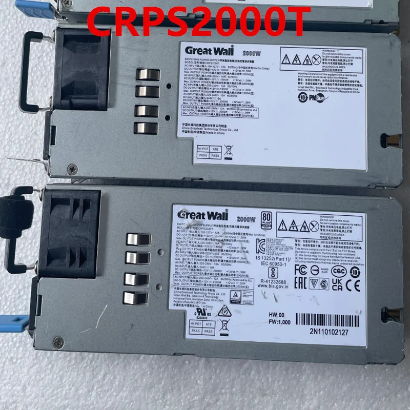 만리장성 2000W CRPS2000T리퍼 전원공급장치는 것처럼 작동