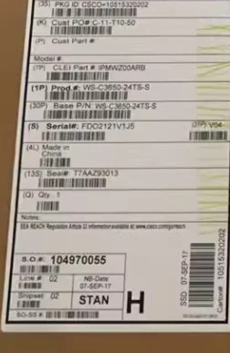 WS-C3650-24TS-S 1734-OW2 1734-OB4 1734-IR2 1734-0E2V 1734-EP24DC