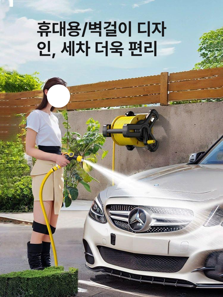 워터릴호스 물 호스릴 가게 정원 세차 대형 꽃 12m L6 높이 압력 - 상세 이미지 2