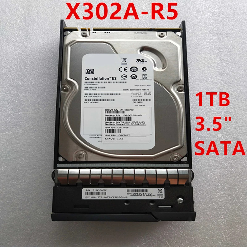 NetApp 1TB 3.5 SATA 64MB 7200RPM 엔터프라이즈 HDD X302A-R5 SP-X302A-R5거새 원본