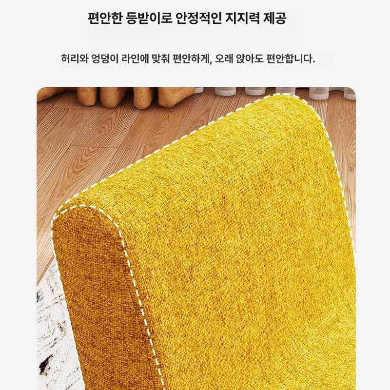 패브릭 미니 스툴의자 보조의자 인테리어 발받침 거실 낮은의자 북유럽 풋 화장대의자 - 상세 이미지 3