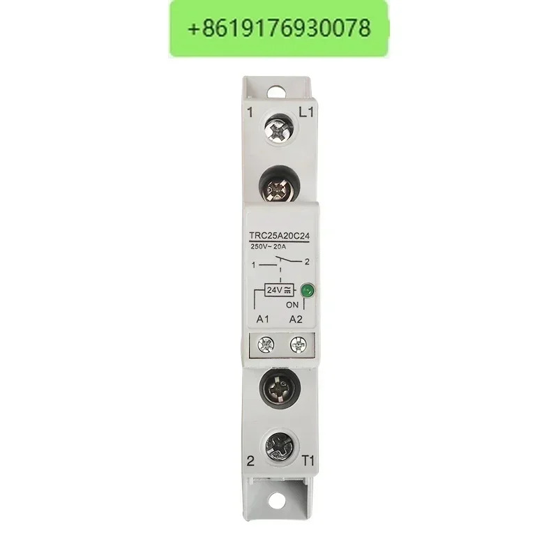 TRC-25A20C24 고전력 Din 레일 릴레이 24VDC/AC 20mA 입력 250VAC 20A 출력 소프트 스타트 전자기 접촉 모듈