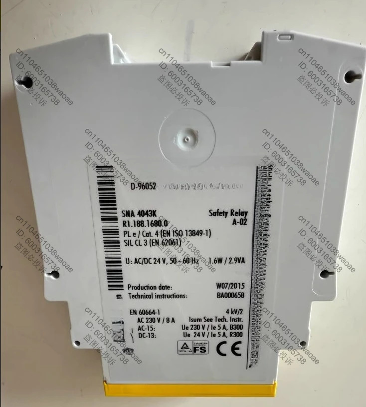 안전 릴레이 SNA 4043K 모델 R1.188.1680.0 AC/DC24V 리퍼 완료 정상