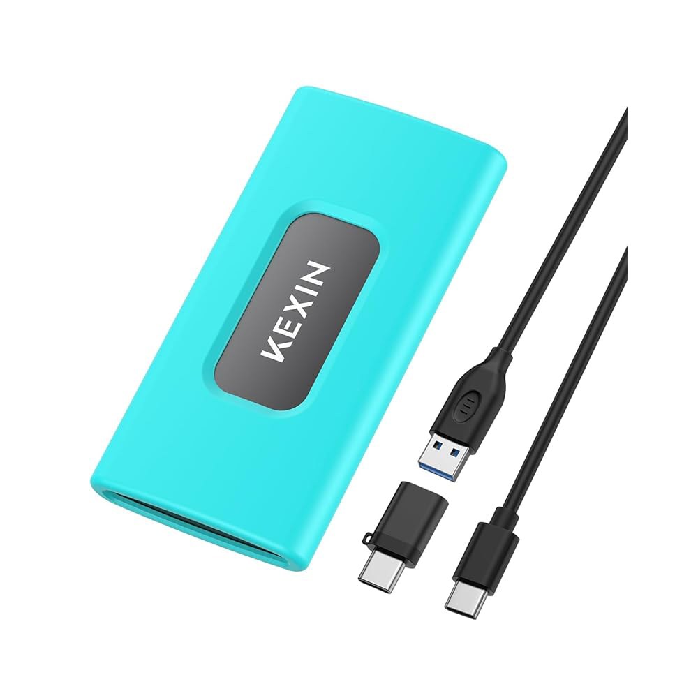 KEXIN 256GB 외장 SSD 하드 드라이브 USB 3.1 Type-c 휴대용 솔리드 스테이트 256G, PC Mac Android 게임 콘솔용 최대 500MB/s - 상품 이미지