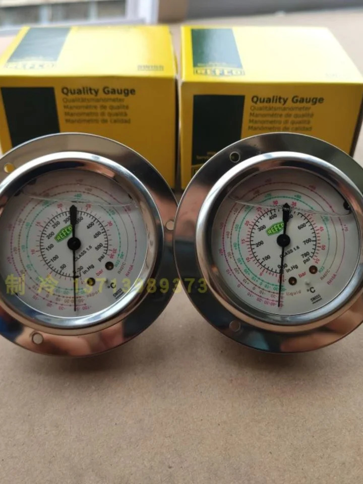 REFCO R22R 134a 냉매 고압 R404 저압 R410 압력 오일 게이지