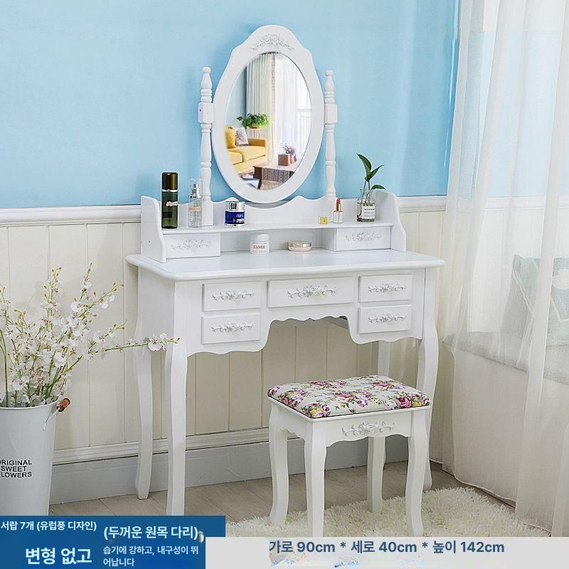 엔틱 유럽풍화장대 고급 앤틱 빈티지 수납 미러 콘솔장 공주방 유럽식 공주화장대 - 상세 이미지 4