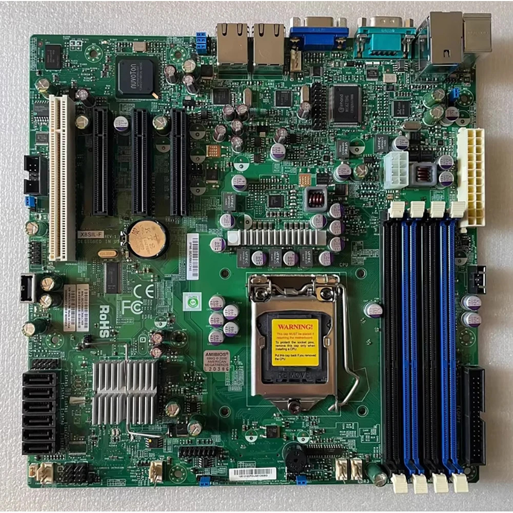 슈퍼 X8SIL-F REV 1.02 듀얼 포트 마더보드
