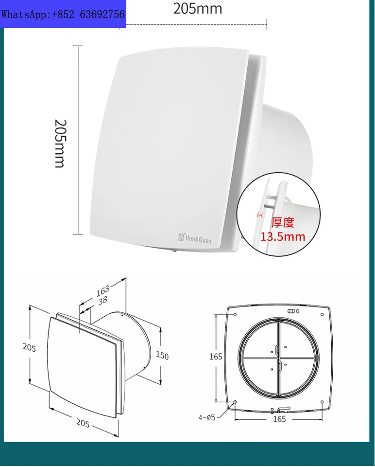 Home exhaust fan office powerful ventilation bathroom kitchen wall mounted silent window
