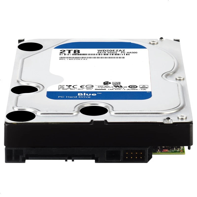 데스크탑 하드 드라이브 WD20EZAZ내장 WD Blue 2TB 3.5 SATA 6 Gb/s 256MB 5400RPM새 원본 HDD