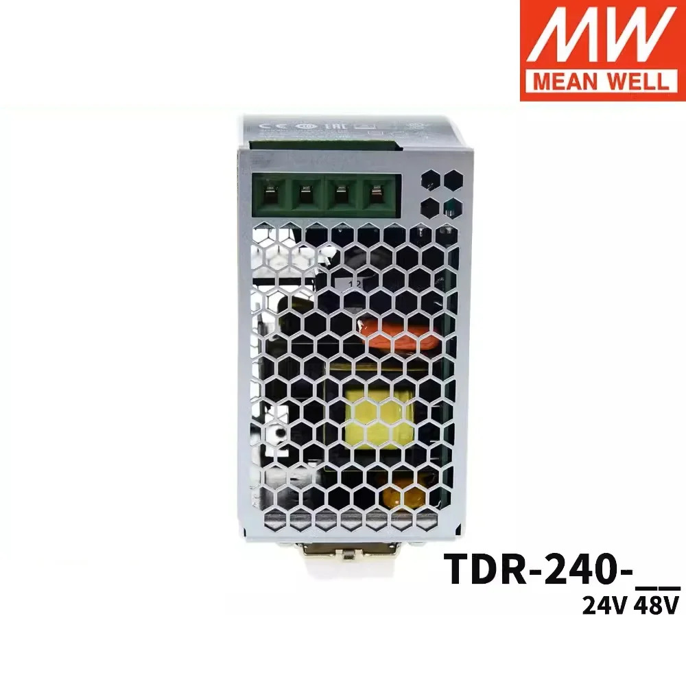 MEAN WELL TDR-240-24 TDR-240-48 PFC 기능을 갖춘 240W 초박형 3상 산업가이드 레일 TDR-240