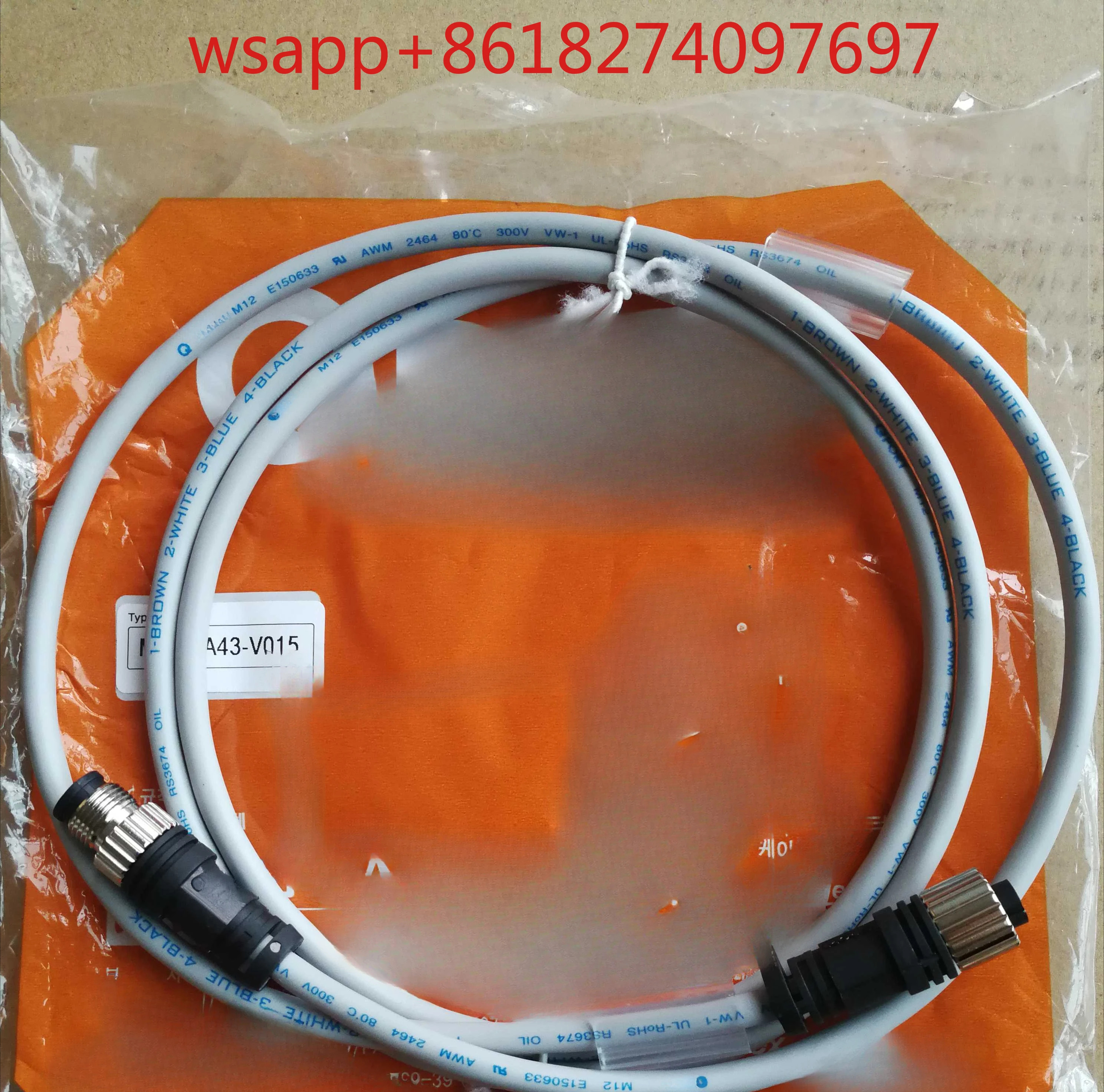 산업커넥터 M12 커넥터 케이블 M12S-A43-V015 V030 신