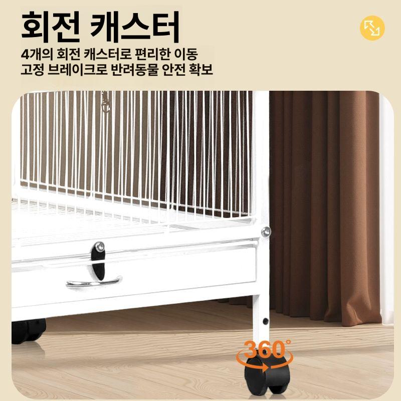 대형 화이트 앵무새장 새집 사육장 잉꼬 조류 가정용 철장 반려조 철제새장 - 상세 이미지 5