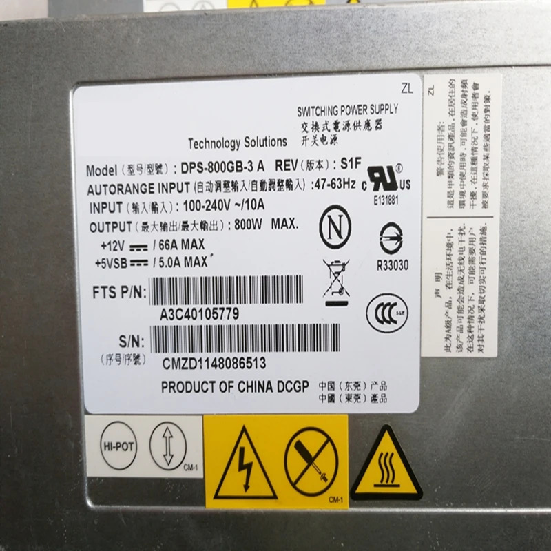 FUJITSU RX300S5 RX300S6 오리지널 PSU 800W 전원공급장치 DPS-800GB-3 A DPS-800GB-3A 거신