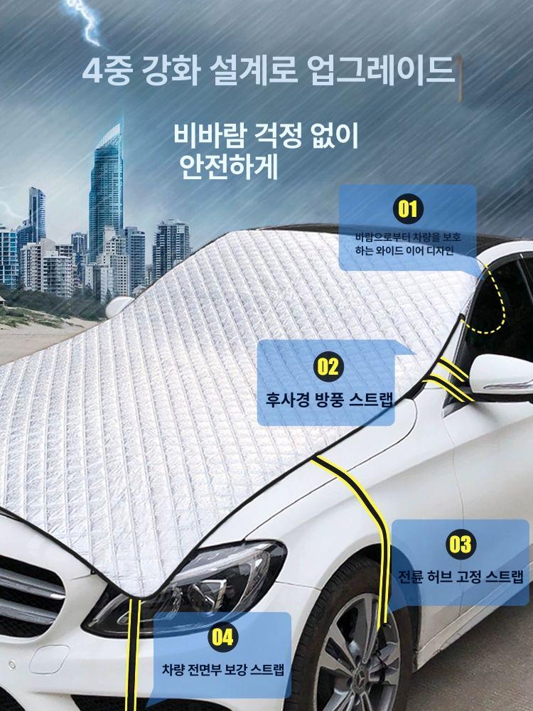 성에방지 차단 자동차커버 차량용전체커버 차량보호 자동차덮개 사계절바디커버 먼지 - 상세 이미지 2