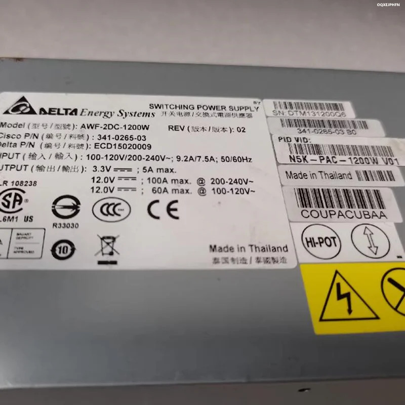 CISCO Nexus 오리지널 전원공급장치 거신 1200W N5K-PAC-1200W 341-0265-03 AWF-2DC-1200W