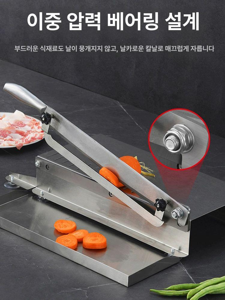 냉동육 고기절단기 육류 커팅기 고기슬라이서 고기써는기계 슬라이스 탁상용육절기 - 상세 이미지 3