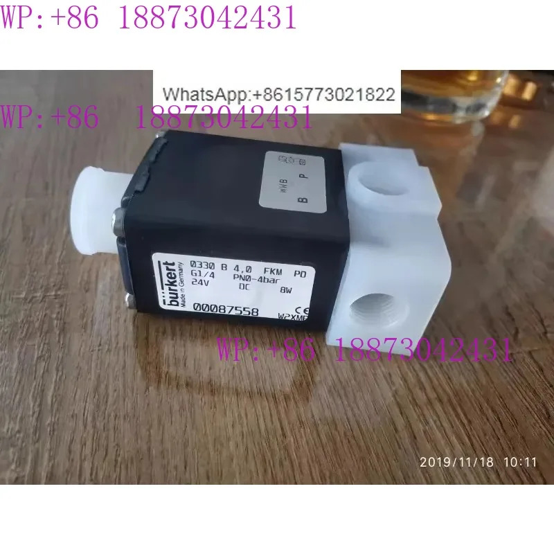 버커트 보데 솔레노이드 밸브 0330 A 4.0 G1/4 FKM PP24V00062695 방부