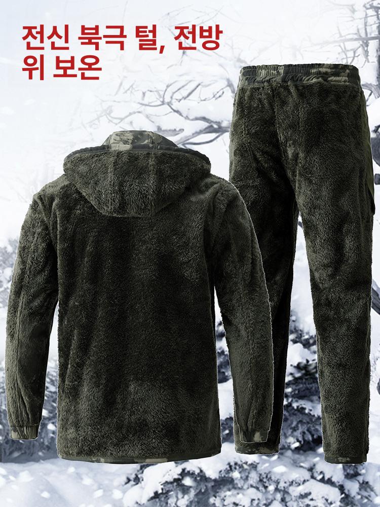 겨울 방한복 기모 상하의 세트 동절기 작업복 배달 용접 작업 바지 방한 - 상세 이미지 5