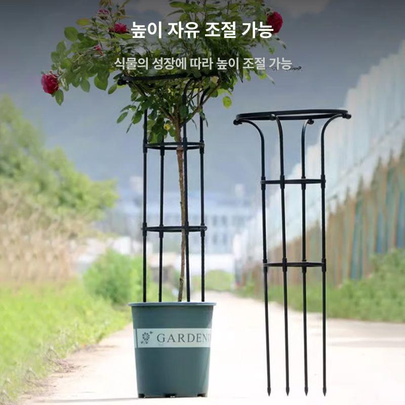 가든 철제 아치형 장미 넝쿨지지대 베란다 발코니 펜스 받침대 원형 가드닝 - 상세 이미지 3