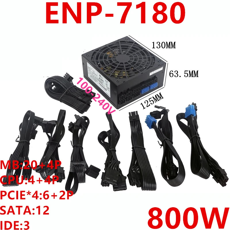 ITX SFX-L800W 전원공급장치 ENP-7180 오리지널 PSU ENP 7180