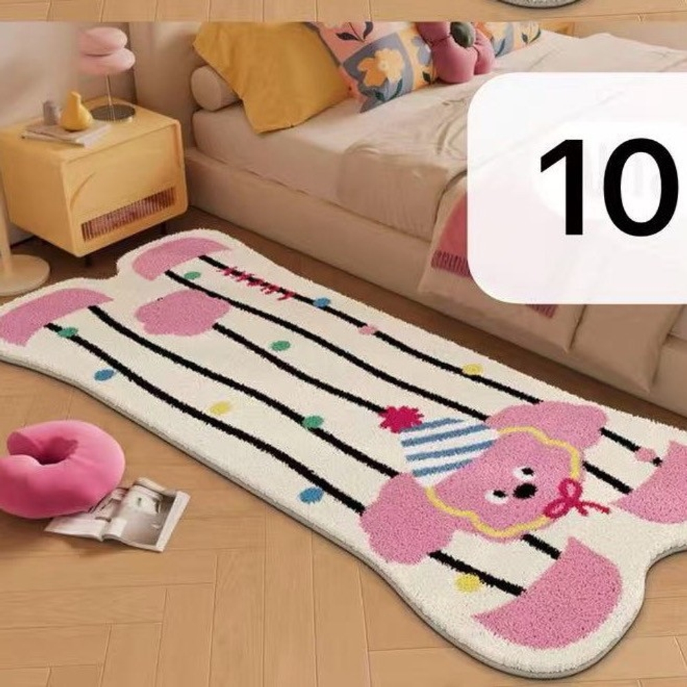 넙쭉이 매트 러그 고양이 바닥 침실 거실 컴퓨터 방꾸미기 거실꾸미기 CBT 녹색옷을 입은 고양이 40x60cm 이미지 6