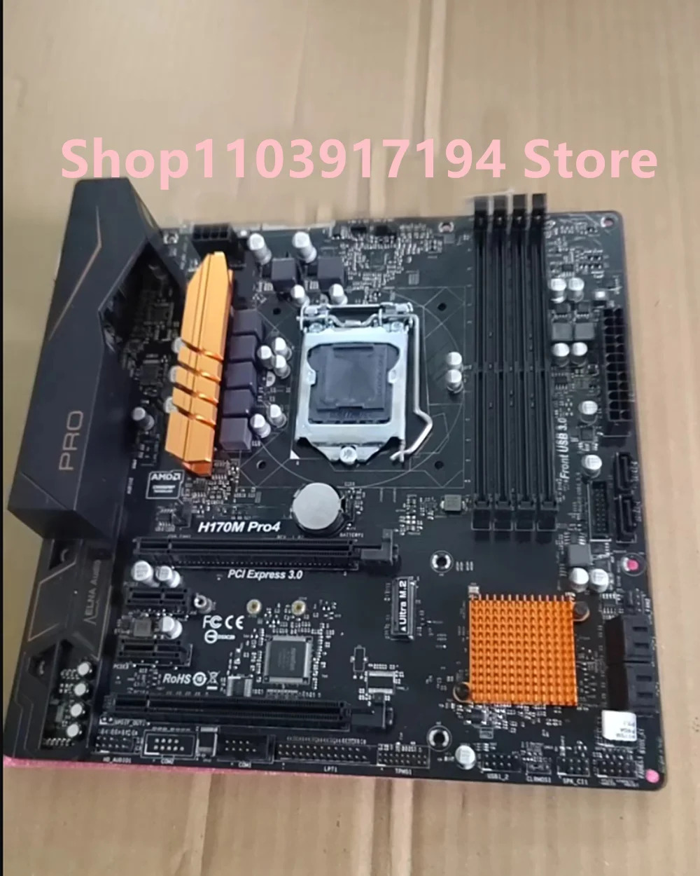 ASRock호환 H170M-Pro4 마더보드 m2 인터페이스 1151 핀 지지대 I5-6500 7700 6 세대 7