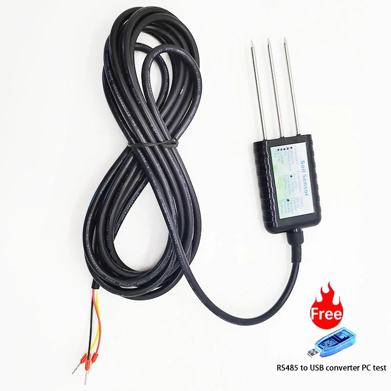 MODBUS LORA LORAWAN 토양 수분 온도 EC 염분 NPK 센서 RS485 915MHZ 868MHZ 7 1