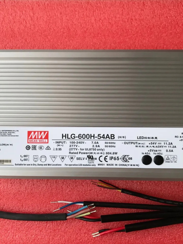 Mingwei LED 방수 디밍 스위치 전원공급장치 HLG-600H-12AB 15 20 24 30 36 42 48/54