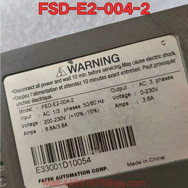 리퍼 FSD-E2-004-2 서보 드라이브 기능 리퍼는 정상