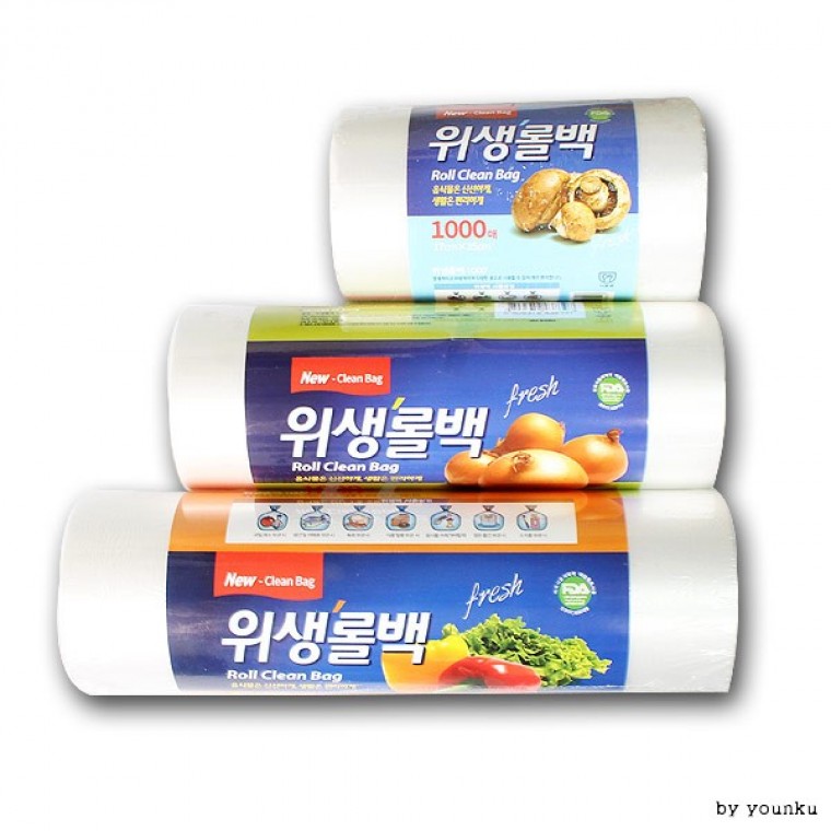 도모아 뉴 클린백 위생롤백 1000매 크린백 롤팩 위생팩 봉지 - 상품 이미지