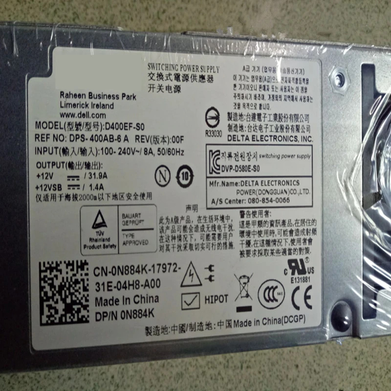 델 파워엣지 T310 PSU 전원공급장치 D400EF-S0 A400EF-S0 DPS-400AB-6 A N884K 0N884K R101K VV034 0VV034 400W 신