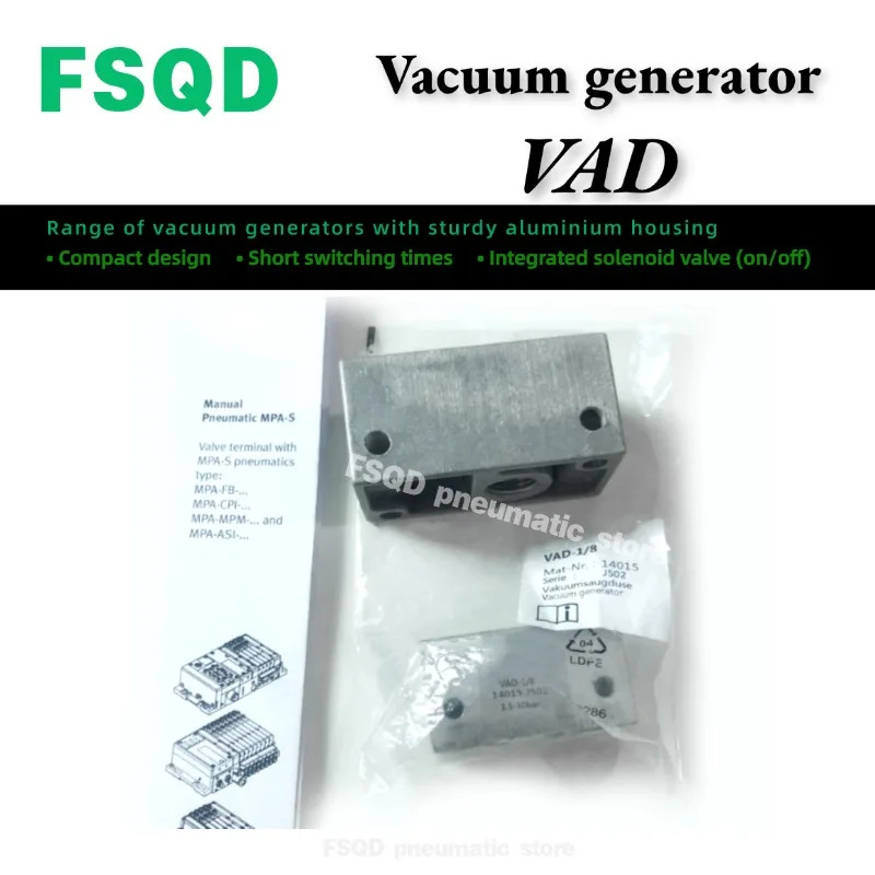 VAD-M5 VAD-1/8 VAD-1/4 VAD-3/8 VAD-1/4-SA VAD-ME-1/8 VAD-ME-I-1/4-SA 진공 발생기 VAD 공압 공구