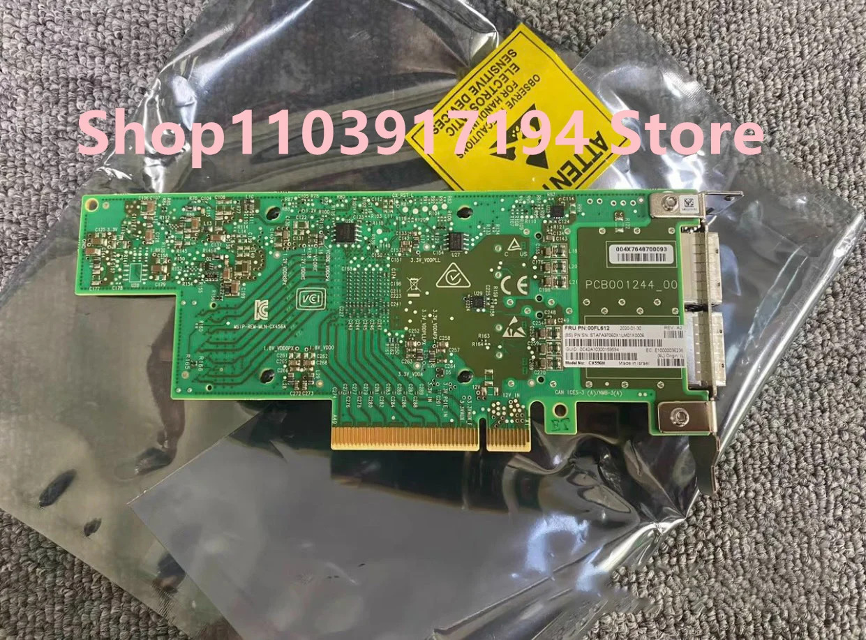 듀얼 포트 이더넷 어댑터 카드 Mellanox MCX556M-ECAT-S25 ConnectX-5 EDR  100GbE Cx556A mcx556a-ecat IB 네트워크 FRU