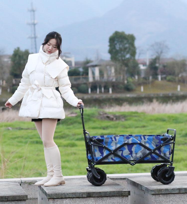 캠핑카트 휴대용핸드카트 다기능왜건 이동식수레 운반용트럭 야외활동용수납형끌차 - 상품 이미지