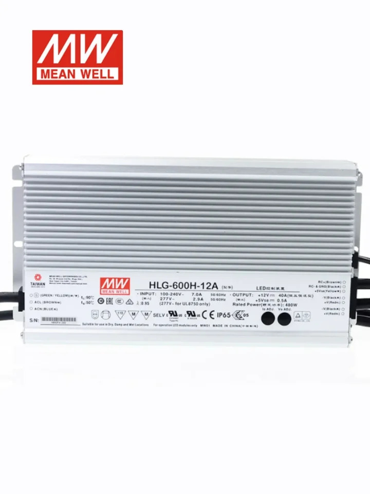 Mingwei LED 스위칭 전원공급장치 HLG-600H-12A 15A 20A 24A 30A 36A 42A 48A 54A