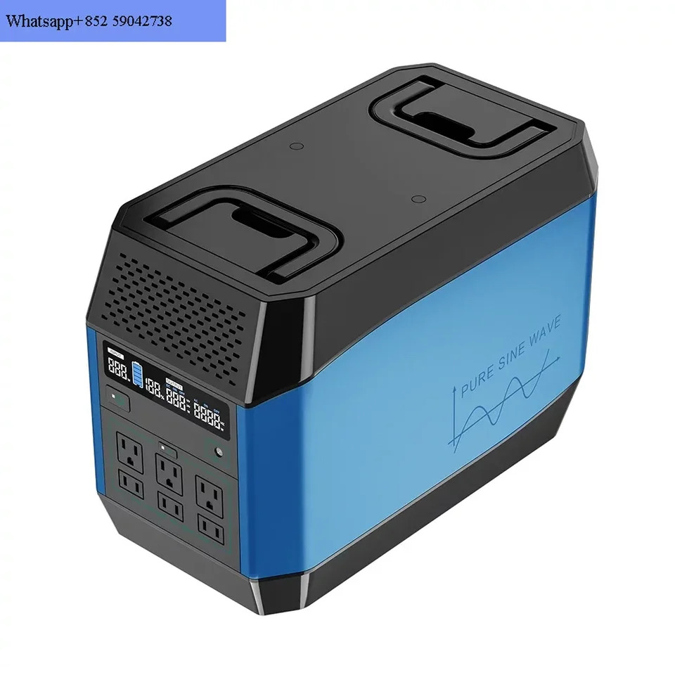 야외 휴대태양광 발전 장치 휴대발전 AC 태양광 발전기 캠핑 하이킹 낚시1000W