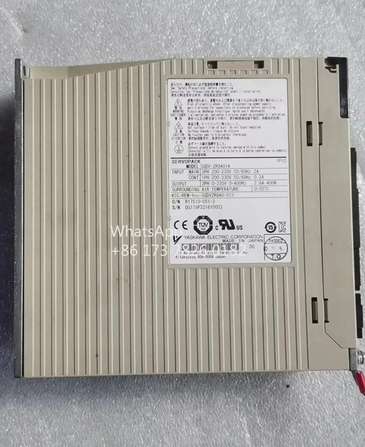 SGDV-2R8A01A 리퍼 서보 드라이브 400W 기능 OK